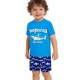 thumbnail image 6 of ITSAME Boys Swimwear Set Quick-Dry Crewneck Tops and Swim Trunks Seaside Surfing Swimsuit 2-Piece Multicolor Size 9-10, 6 of 9