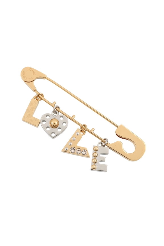 Pre-Owned Louis Vuitton Brooch LOVE Safety Pin Motif M67035 LOUIS VUITTON BROACH (Good)