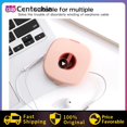 thumbnail image 2 of Mini Data Cable Organizer Storage Box Plastic Wire Winder Box Earphone Charging Cable Travel Portable Wire Manager Cord 9 X 7.5 X 1 Pink, 2 of 6