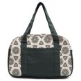 thumbnail image 1 of Vietsbay Women's Hand Drawn Flowers Beige Printed Canvas Duffel Travel Bags WAS_19, 1 of 1