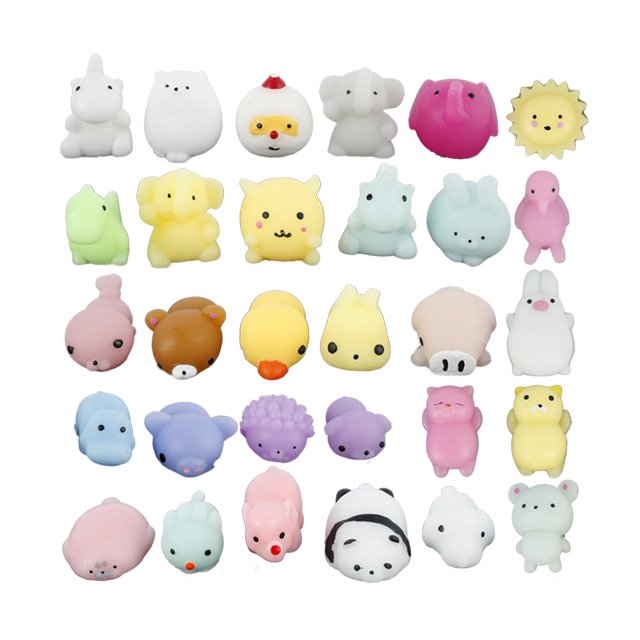 Juguetes Para Madres Y Bebés 30 Piezas Mochi Squishy Toys, Juguetes En Miniatura Novedosos, Moji Fidget Toys, Mini Animal Squishy Toys Pack, Squishies Party Bags Filler Para Niñas Y Niños, Kawaii Cute Muyoka Hogar