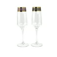 thumbnail image 2 of Three Star Import & Export GS7706 8.5 in. Flute Glass with Gold & 6 Colors Set, 6 Piece, 2 of 4
