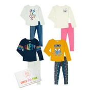365 Kids From Garanimals Girls Mix & Match Kid-Pack Gift Box, 8-Piece Outfit Set, Sizes 4-10