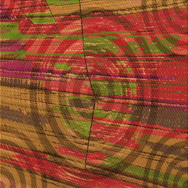 Ahgly Company Tapis d'Intérieur Lavables en Machine, Carrés de Transition, Carrés 7'