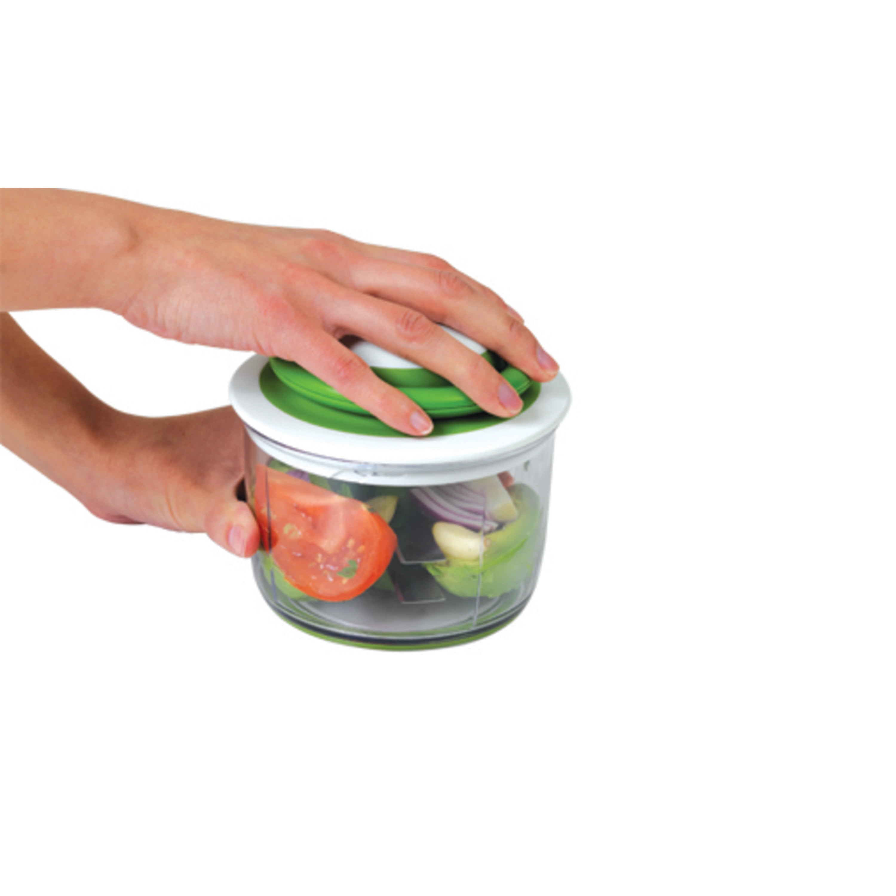 Chef'n VeggiChop Hand-Powered Food Chopper, Arugula