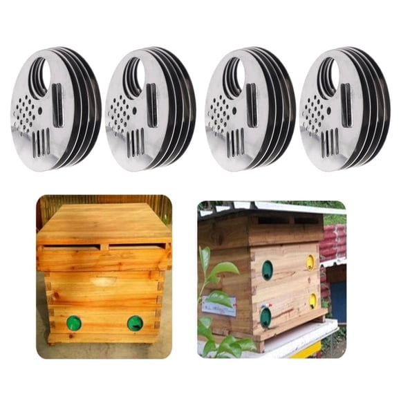 20 piezas de puerta colmena de s, s material acero inoxidable, puerta de forma forma forma para colmena , nid Yotijar Entrada redonda de la colmena de abejas
