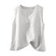thumbnail image 1 of Vestidos Casuales Para Mujer, Blusas De Mujer De Moda Jersey de cuello en V con abertura y dobladillo de lino sintético de color liso para mujer, camiseta de tirantes de moda, 1 of 6