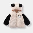 thumbnail image 5 of LangJing Baby Girls Cute Fleece Zip Up Hoodie Jacket Sherpa Warm Fuzzy Jackets Toddler Kids Sweatshirt Winter Coat, 0-5Years, 5 of 6