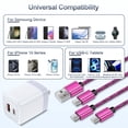 thumbnail image 7 of USB C Block, Hootek Dual Port PD20W+QC18W Type C Charger with 2Pack 6FT Charging Cable Type C Cable USB C to C Charging Cables USB C Wall Charger Adapter Type C Brick for iPhone 15 Samsung, Pink, 7 of 7