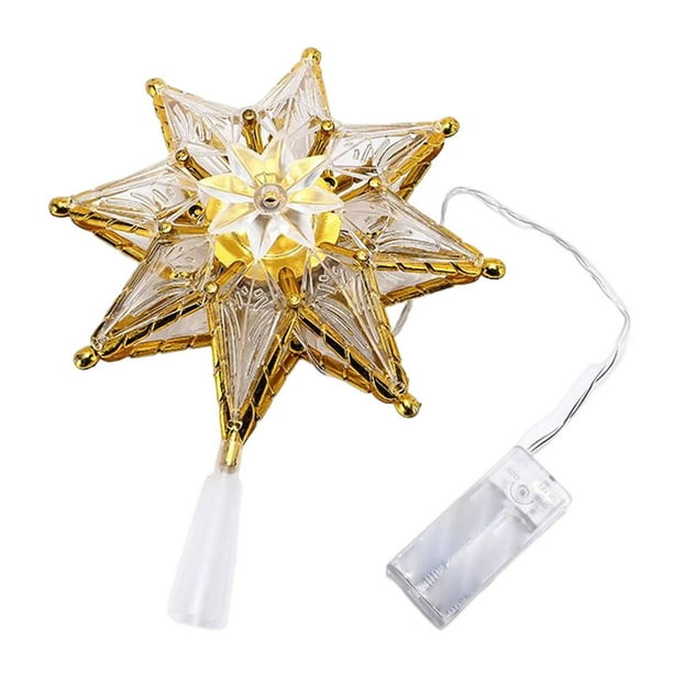 Cadena de luces LED 3D para decoración de árbol de Navidad, iluminación colgante navideña iluminada Luz Cálida 20x18cm