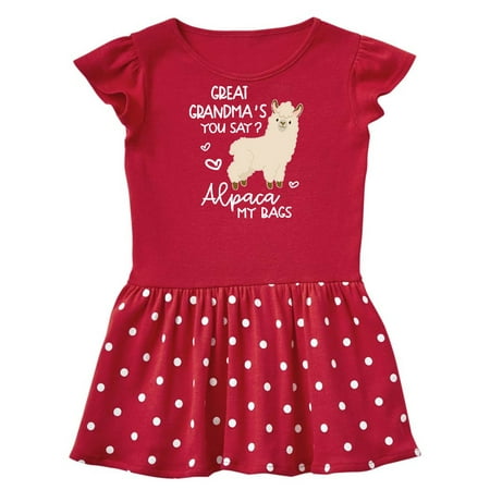

Inktastic Great Grandma s You Say Alpaca My Bags Gift Baby Girl Dress