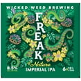 thumbnail image 5 of Wicked Weed Brewing Freak of Nature Double IPA Craft Beer, 6 Pack, 12 fl oz Aluminum Cans, 8.5% ABV, 5 of 6