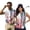 250th Anniversary Flower, variant on Aplkyhs USA Letter Print Matching Golf Shirts for Couple Lightweight Quarter Zip Mens Hawaiian Shirt Golf Accessories for Men Machine Washable Quick Dry for Golf Enthusiasts