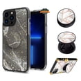 thumbnail image 2 of For Gabb Phone 4 Pro Elegant Stylish Image Bling Glitter Flake Hybrid Cases with Ring Stand Pop Up Finger Holder Kickstand Phone Case Cover by Xpression, Marble Gray, 2 of 9