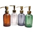 thumbnail image 5 of 2PCS Soap Dispenser Set with Stainless Steel Tray, Thickened High-Gloss Green Glass Bottle and Gold Stainless Steel Pump for Bathroom Kitchenblue soap Dispenser and Gift., 5 of 5