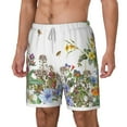 thumbnail image 2 of Gaeub Herbs and Wildflowers Mens Swim Trunks Stretch Beach Shorts Quick Dry for Men Swim Shorts Swimwear with Pockets- Medium, 2 of 9