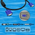 thumbnail image 6 of Kyper 6 Ft 15 Pin VGA to VGA SVGA Cable, Blue, New, 2 Count, 1 Pack, 6 of 6