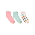 thumbnail image 6 of GoldToe Edition Women's Fuzzy Stripe Short Crew Socks Assorted, 3 Pairs, Size 6-9, 6 of 8
