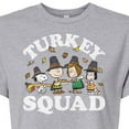 thumbnail image 3 of Peanuts - Turkey Squad - Juniors Cropped Cotton Blend T-Shirt, 3 of 6