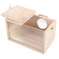 thumbnail image 1 of CUITING Visible Parakeet Nesting Box Outdoor Bird Wooden House Cockatiel Incubation Box Wooden Parakeet House, 1 of 6