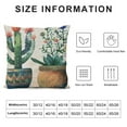 thumbnail image 5 of Shiartex Throw Pillow Cover Festival Gifts Hot Tropical Desert Succulents Plants Cactus Potted Summer Decor Decorative Home Sofa Chair Car Lumbar Throw Pillow Case Cushion Cover 18x18in, 5 of 5