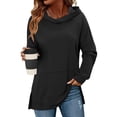 thumbnail image 2 of Puliio Side Split Hem Oversized Solid Hoodies for Women Casual Long Sleeve Pullover Hooded Sweatshirts with Kangaroo Pockets, 2 of 6