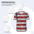 thumbnail image 3 of Lsque America Flag Glitter Pattern Mens Polo Golf Shirts Funny Graphics Shorts Sleeve Button Shirts Baseball T-shirt-X-Large, 3 of 7