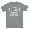 thumbnail image 1 of Alpena Michigan Classic Established Men's Cotton T-Shirt, 1 of 1