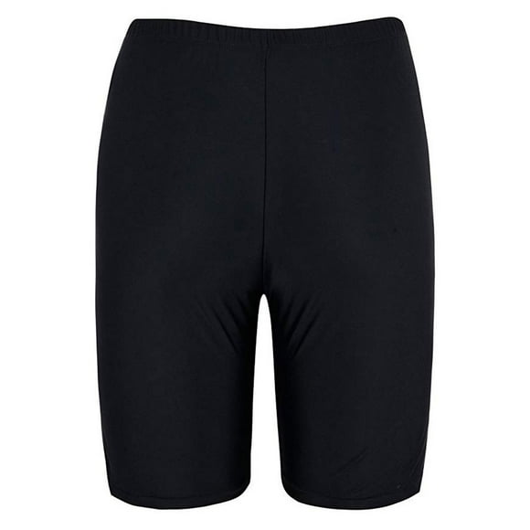 Women Sport Sunscreen Elastic Bathing Bottom Skinny Capris Swim Shorts Trunks