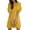 Yellow, variant on VONDA Women Puff Short Sleeve Mini Dress Round Neck Party Casual Dresses