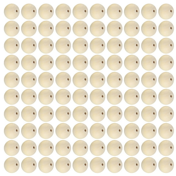 Zerodis 100x 25MM Wooden Beads Round Decor Wood Beads For Jewelry Making DIY Crafting