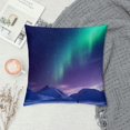 thumbnail image 2 of Fenyluxe Aurora Space Art Matte Painting Pillow Cushion Covers for Sofa Couch Bedroom Car Chair Home Decor Square Year-Round Use Printed on Both Sides 1PC 12x12in, 2 of 5