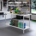 thumbnail image 4 of VEVOR Stainless Steel Work Table Commercial Kitchen Work Food Prep Table 24"x60", 4 of 9