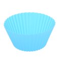 thumbnail image 4 of Abbracc Moule à Muffins en Silicone Coloré 10 Pcs Rond 7cm Petit Moule à Gâteau Réutilisable Bleu Ciel, 4 of 8