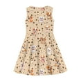 thumbnail image 4 of FOR U DESIGNS Dog Paw Girls Tank Dresses Size 15-16T Adorable Round Neck Skater Dresses Breathable Sleeveless Party Midi Dress Kids Girls Casual Knee Length Dresses, 4 of 6