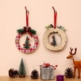 thumbnail image 7 of Christmas Plaid Hanging Wreath Decorations for Xmas Tree Fireplace Window Indoor Outdoor Decor, 7 of 7