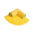 thumbnail image 4 of Cama túnel de peluche para gatos, tubo de juego para mascotas, cama túnel plegable desmontable para mascotas, túnel tipo donut para gatos con bola par M amarilla, 4 of 8