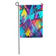 thumbnail image 1 of JSDART Abstrait Modèle Chaotique Urbain Géométrique Éraflé Gouttes Sprays Triangles Néon Jardin Drapeau Décoratif Drapeau Maison Bannière 28 X 40 Pouces, 1 of 2
