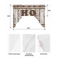 thumbnail image 5 of Retro Farmhouse Swag Valances for Windows, Small Curtains Drapes, Country Star Berries Text Wooden Grain Kitchen Window Curtains Over Sink Window Treatment Valance for Bedroom/Bathroom 56"x36", 5 of 5