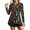 Mushroom Flower Leaves Star, variant on Xoenoiee Ghost Pumpkin Moon Daisy Spider Web Print Womens Polo Shirts Halloween Long Sleeve Golf Shirts V Neck Dressy Tops Collared Blouse Stretchy Golf Apparel Casual Fall Winter Clothing, Size XS