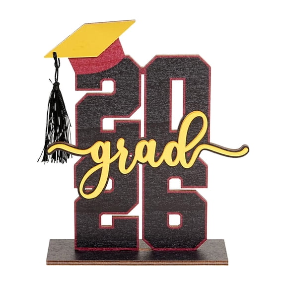 2026 Graduation Decorations, Glitter Class of 2026 Wooden Graduation Table Decorations Grad Centerpieces for High School College 2026 Grad Party Supplies, Tray Decor for 2026 Graduation Party