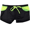 thumbnail image 3 of Dvkptbk Mens Swim Trunks Men's Low Waist Solid Color Striped Drawstring Hot Spring Quick Dry Swimming Briefs Swim Trunks, 3 of 3