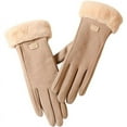 thumbnail image 2 of Guantes de montar cálidos de invierno para mujer, forrados con vellón, gruesos, a prueba de frío, a prueba de viento, pantalla táctil, moda de invierno, duraderos, 2 of 3
