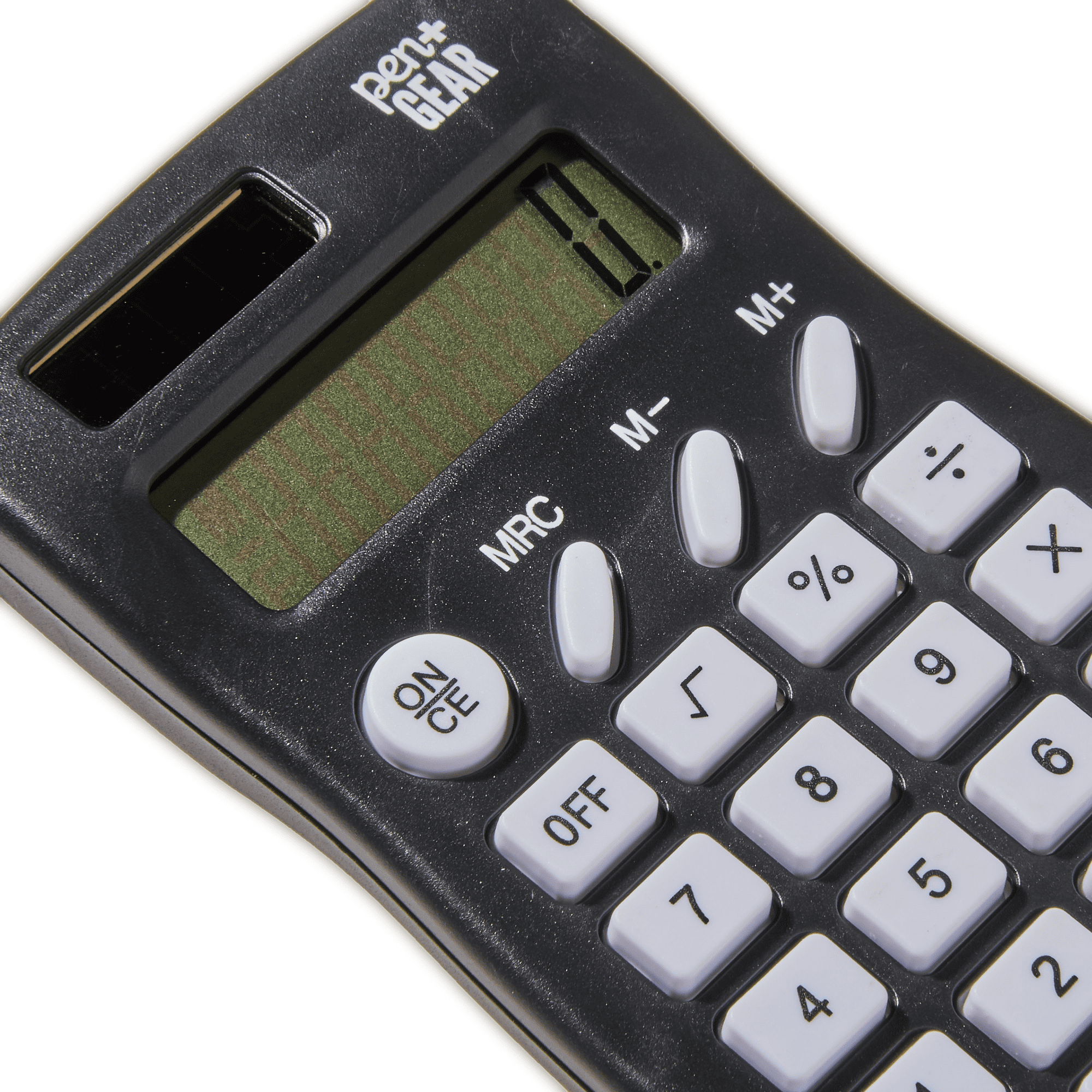 Pen+Gear Mini 8-Digit Handheld Calculator, Black, Solar Powered