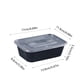 thumbnail image 3 of Lonchera desechable de plástico rectangular de grado alimenticio, 10 unidades, transparente, con tapa, organizador desechable, 3 of 6