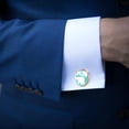 thumbnail image 4 of Polar Bear Stylish Shrit Cufflink Set for Men, Made of Stainless Steel, Perfect for Business and Formal Attire, 4 of 6