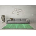 thumbnail image 3 of Ahgly Company Indoor Rectangle Solid Turquoise Blue Modern Area Rugs, 2' x 5', 3 of 4