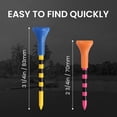 thumbnail image 7 of Unbreakable Plastic Golf Tees with Lines Design Colorful 30Pack, 3 1/4 2 3/4 Inch Consistent Tee for Serious Performance, Ideal for Men Women Golfing, 7 of 7