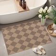 thumbnail image 6 of SUNDEREY 2'x3' Easy Jute Area Rug, Washable Small Front Door Rugs for Entryway Non Slip, Modern Geometric Checkered Door Mat Indoor Carpet for Entrance Couch Kitchen Bathroom RV,Khaki, 6 of 11