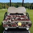 thumbnail image 3 of COEQINE Universal Golf Cart Seat Cover for 2-Seaters, Folds Like a Bag with Handle, 51.2x30.3 Inch Fit for EZGO/Yamaha/Club Car, 4-Pocket, Machine Washable, Rustic American Tribal Cow Print, 3 of 8